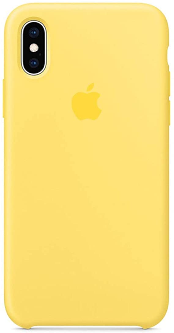 Maycase Compatible for iPhone Xs Case, Liquid Silicone Case Compatible with iPhone Xs 5.8 inch (Canary Yellow)