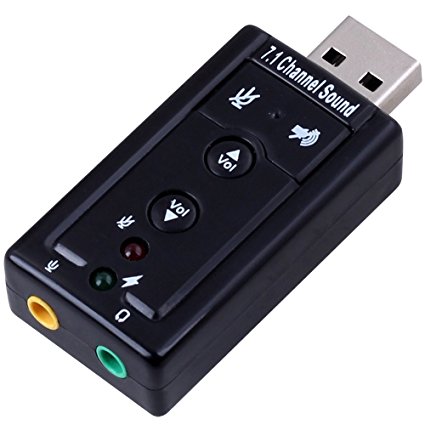 Daffodil US01 USB Sound Card 7.1 Channel / Plug and Play / Microphone (Mic) In and 3.5mm Speaker Out - For XP / VISTA / Windows 7
