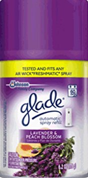 Glade Automatic Spray Refill, Lavender and Peach Blossom, 6.2 Ounce [Pack of 2]