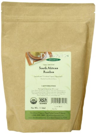 Davidsons Tea Bulk Organic South African Rooibos 16-Ounce Bag