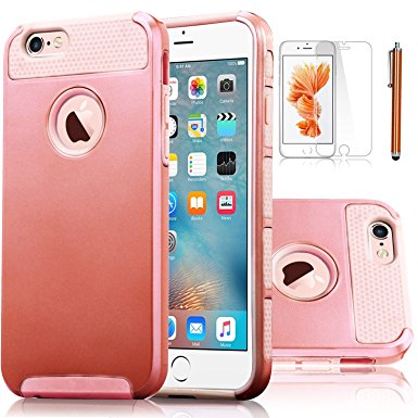 EC 2in1 Shockproof Slim Dual Layered Heavy Duty HybridCase for iPhone 6S / 6 - Rose Gold
