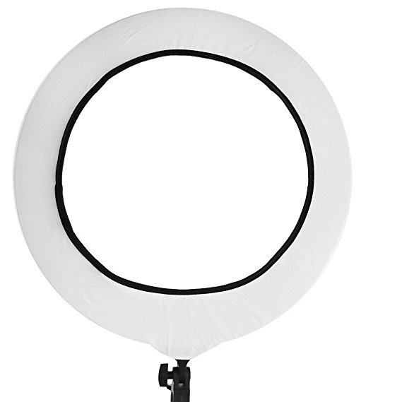 18 Inches Photographic Lighting Diffuser Cover Diffusion Cloth for LED Ring Light (White)