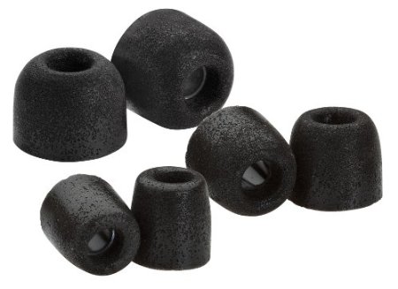 Comply Premium Replacement Foam Earphone Earbud Tips - Isolation T-200 (Black, 3 Pairs, S/M/L)