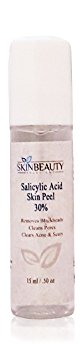 SALICYLIC Acid 30% Chemical Peel with Beta Hydroxy BHA For Rosacea, Acne, Oily Skin, Blackheads, Whiteheads, Clogged Pores, Seborrheic Keratosis & More by Skin Beauty Solutions – 15 ml Roll-On