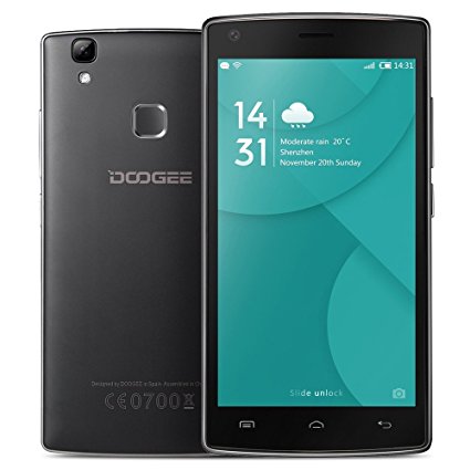 DOOGEE X5 MAX Smartphone 3G WCDMA MTK6580 5.0" IPS HD 1280 * 720 Pixels Screen Android 6.0 1G 8G 8MP 8MP Dual Cameras Fingerprint Unlock Smart Gesture