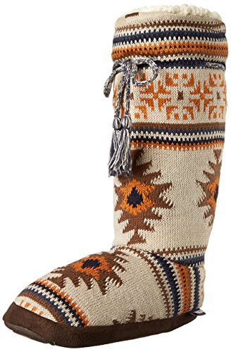 Muk Luks Women's Tall Grommet Desert Star Knee-High Boot Slipper