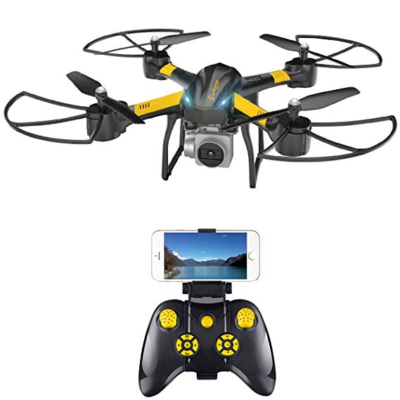 Drone with Camera, VIFLYKOO Q20 FPV RC Drone with 720P HD Camera Live Video Headless Mode 2.4GHz 4 Channel 6 Axis Gyro RTF RC Quadcopter