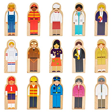 Imagination Generation Little Professionals Wooden Character Set (15 pieces)