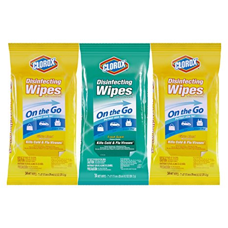 Clorox Disinfecting Wipes On The Go Value Pack, Scented, 102 Count