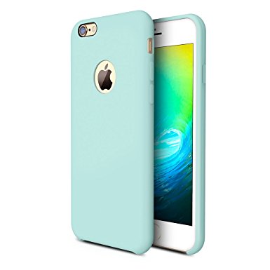 iPhone 6s Case, TORRAS [Love Series] Liquid Silicone Rubber iPhone 6 6S Shockproof Case with Soft Microfiber Cloth Cushion (4.7 inches))-Mint