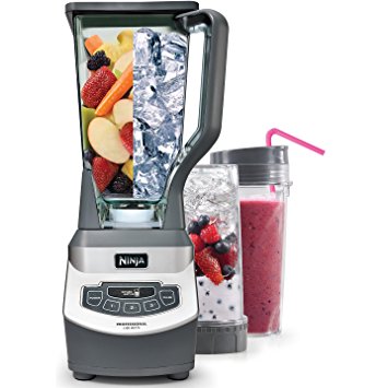 Ninja Professional Blender (BL660) with Single Serve Nutri Ninja Cup (Certified Refurbished)