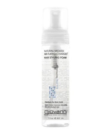 Giovanni Hair Styling Foam Natural Mousse Air-Turbo Charged 7 fl oz Containers Pack of 3