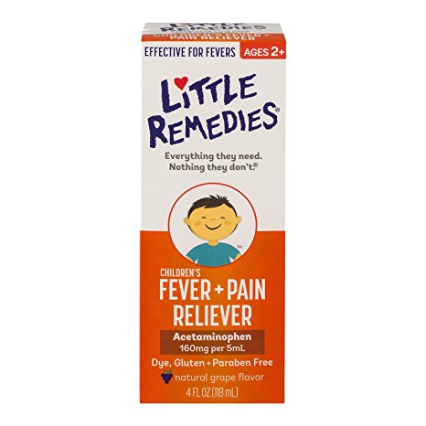 Little Remedies Fever Pain Reliever for Children, 4 Fluid Ounce