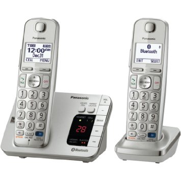 Panasonic KX-TGE262S Link2Cell Bluetooth Enabled Phone with Answering Machine 2 Cordless Handsets