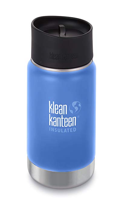 Klean Kanteen Wide Double Wall Vacuum Insulated Stainless Steel Coffee Mug with Leak Proof Café Cap 2.0