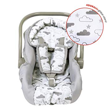 Adora Baby Doll Car Seat - Twinkle Stars Car Seat Carrier, Fits Dolls Up to 20 inches, Gender Neutral Design