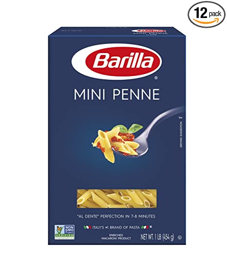 Barilla Pasta, Mini Penne, 16 Ounce (Pack of 12)