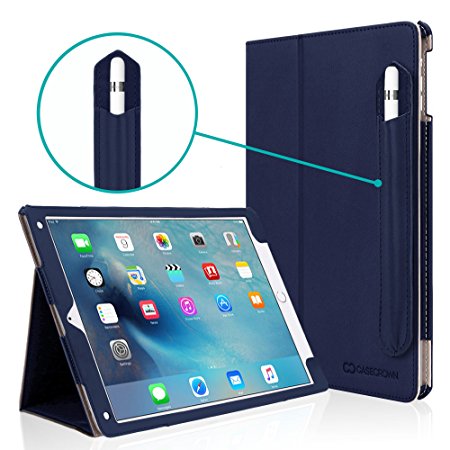 iPad Pro 10.5 Case, CaseCrown Bold Standby Pro Case (Blue) w/ Detachable Apple Pencil Holder
