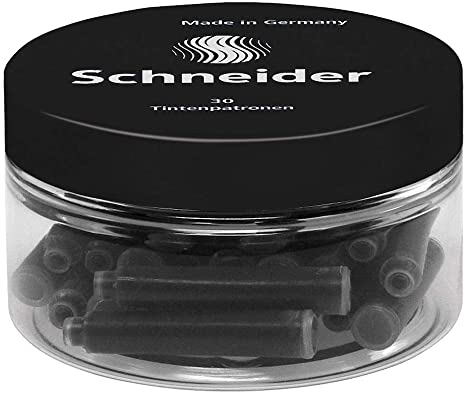 Schneider Fountain Pen Ink Cartridge, Black, 30-Count (06701)