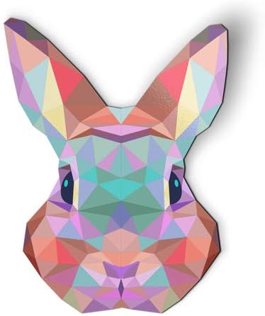 Bunny Triangles Geometric Modern - Magnet - Car Fridge Locker - Select Size