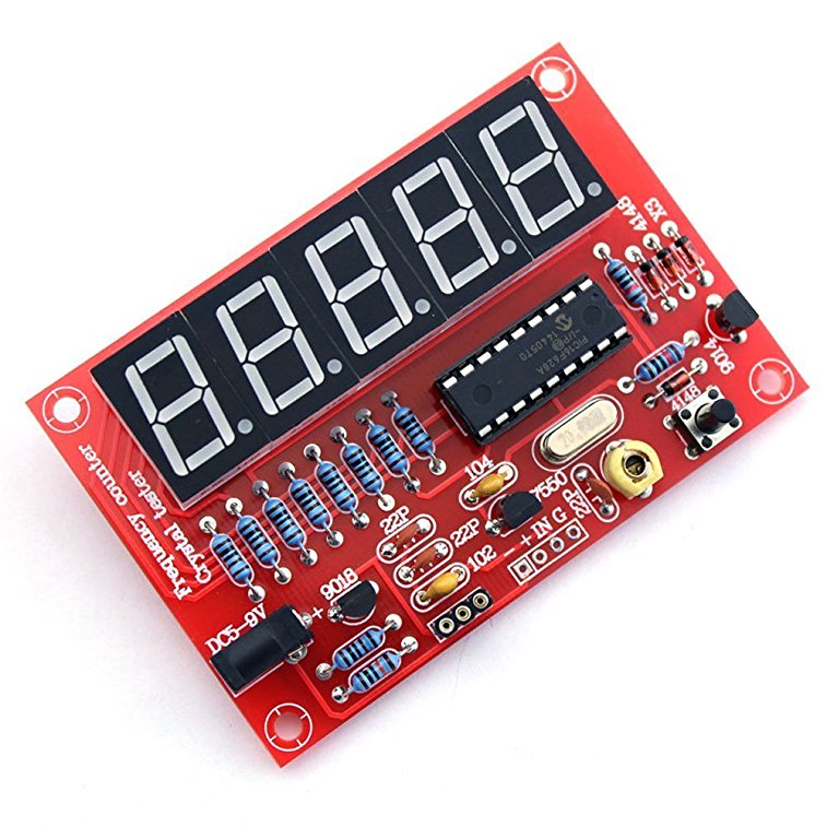 Counter - TOOGOO (R) 50 MHz Crystal Oscillator Frequency counter Testers DIY Kit 5 Resolution Digital Red