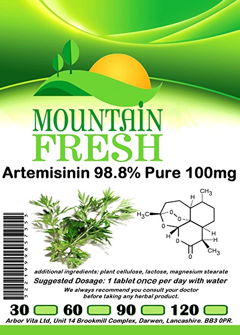 Artemisinin 98% Pure Tablets 90 x 100mg FREE UK Postage