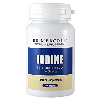 Dr. Mercola Iodine Supplements 1.5 mg 30 capsules - Thyroid Glandular Supplement - Helps Maintain Healthy Skin, Teeth And Hair - 30 Day Supply – Natural Licap Potassium Iodine Pills