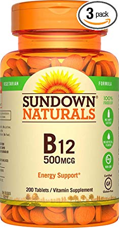 Sundown Naturals® Vitamin B-12 500 mcg, 200 Tablets