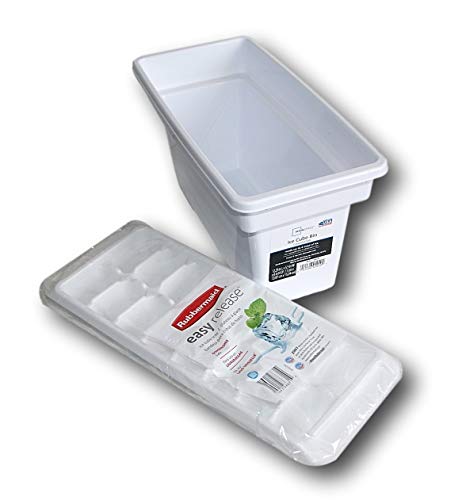 Rubbermaid Ice Cube Tray and Bin Bundle - White