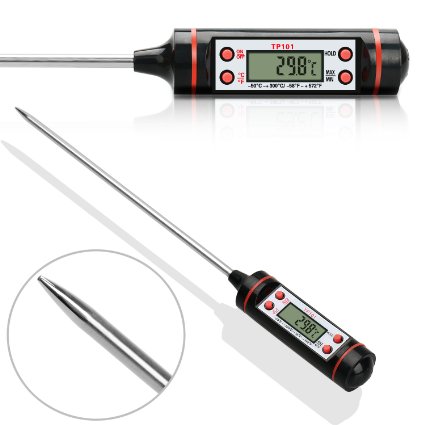 Cooking Instant Read Thermometer - Best Digital Thermometer for Cooking Meat BBQ Liquids Candy Sugar Oven Thermometer With Probe