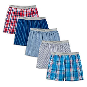 Fruit of the Loom Men's Woven Tartan and Plaid Boxer Multipack