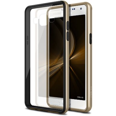 Galaxy A5 Case, OBLIQ [MCB one][Champagne Gold]-[Metallic Bumper] with Metalized Cover   Crystal Clear back panel for Galaxy A5 (2014)