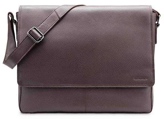 LEABAGS Oxford - Messenger Bag Briefcase Laptop Bag 13 Inch Genuine Leather
