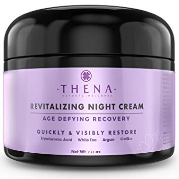 Organic Night Cream Anti Aging Wrinkle Cream With Hyaluronic Acid Argan Oil, Natural Face Moisturizer & Under Eye Cream For Dark Circles, Rapid Repair Facial Lotion For Dry Sensitive Skin, Women & Men