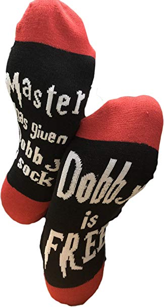 Master Has Giuen Dobby a Sock Dobby is Free Socks Novelty Socks Christmas Socks Funny socks