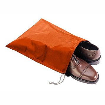 FashionBoutique waterproof Nylon shoe bags- Set of 4 high quality travel friends (Orange)