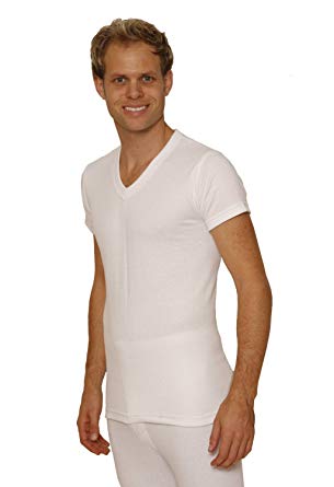 Octave 2 Pack Mens Thermal Underwear Short Sleeve 'V'-Neck T-Shirt/Vest/Top