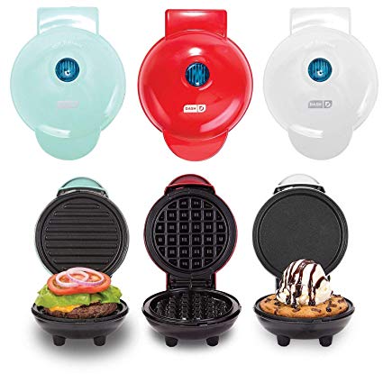 Dash Mini Maker Griddle, Waffle Maker and Grill Set (Assorted Colors) (Classic)