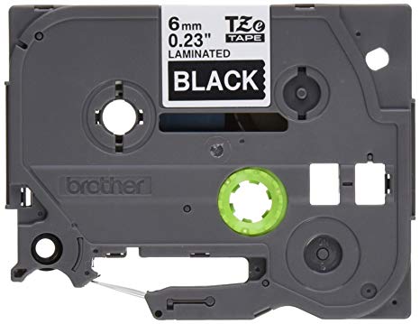 Brother Genuine P-touch TZE-315 Tape, 1/4" (0.23") Wide Standard Laminated Tape, White on Black, Laminated for Indoor or Outdoor Use, Water-Resistant, 0.23" x 26.2' (6mm x 8M), Single-Pack, TZE315