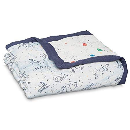 aden + anais Silky Soft Dream Blanket, 100% Viscose Bamboo Muslin Baby Blankets for Girls & Boys, Ideal Newborn Nursery & Crib Blanket, Unisex Toddler & Infant Boutique Bedding, Stargaze
