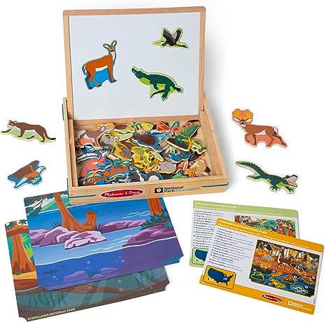 Melissa & Doug National Parks Wooden Picture Matching Magnetic Game - Kids Animal Magnets Activity for Boys and Girls Ages 3