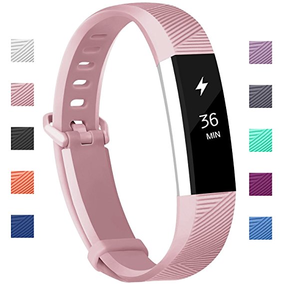 Fundro Fitbit Alta Bands, Soft Silicone Replacement Classic Bands Available in Varied Colors with Secure Buckle for Fitbit Alta HR and Fitbit Alta
