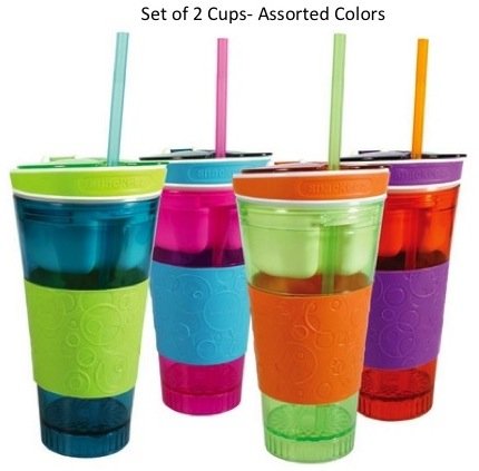 Snackeez Cup Assorted Colors 2 Pack