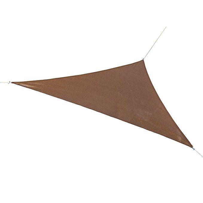 Coolaroo Ready to Hang Shade Sail Triangle 11ft  8in Mocha