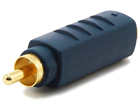 Monoprice 100123 S-, Female to RCA Male Adapter, Gold Plated