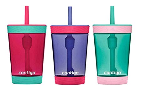 Contigo Kids 3 Pack Tumblers - Pink/Purple/Aqua