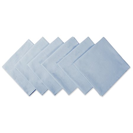 DII 100% Cotton Cloth Napkins, Oversized 20x20" Dinner Napkins, For Basic Everyday Use, Banquets, Weddings, Events, or Family Gatherings - Set of 6, Light Blue