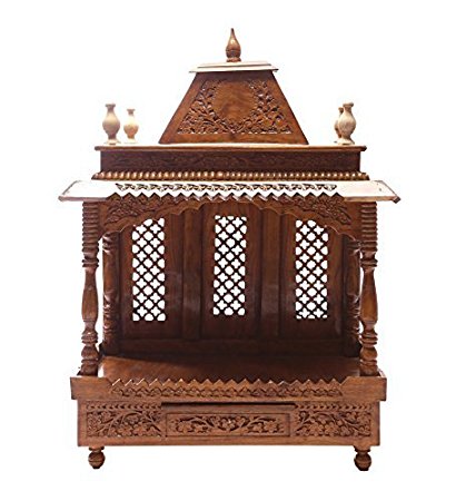Aarsun Wooden Hand Carved Temple/ Mandir/ Mantapam Sheesham Wood