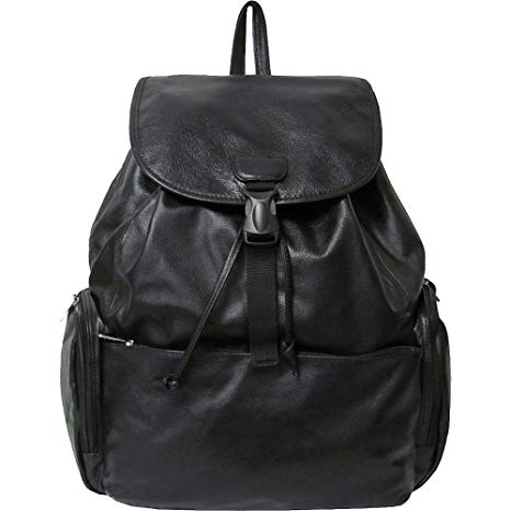 Amerileather Jumbo Leather Backpack,Black,US