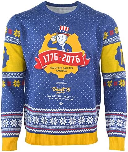 Numskull Fallout 76 Ugly Christmas Sweater for Men Women Boys and Girls
